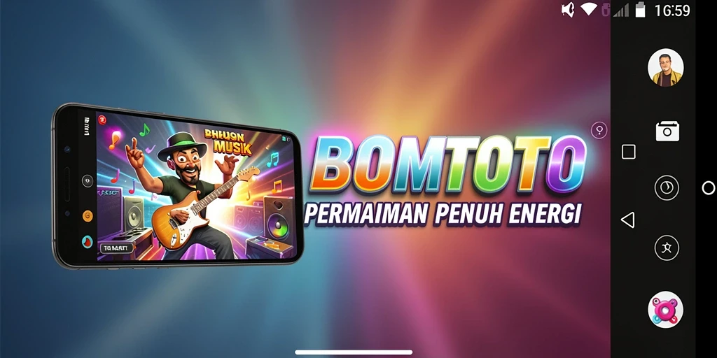 Screenshot gameplay <strong>BOMTOTO</strong> menampilkan tantangan permainan musik yang seru.