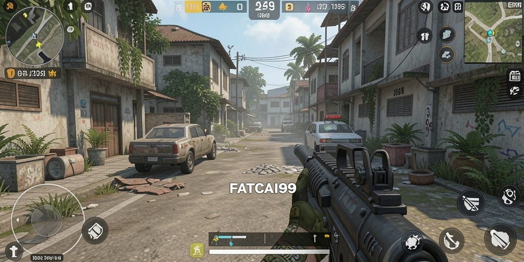 Tampilan gameplay menarik dari FATCAI99 dalam aksi TPS.