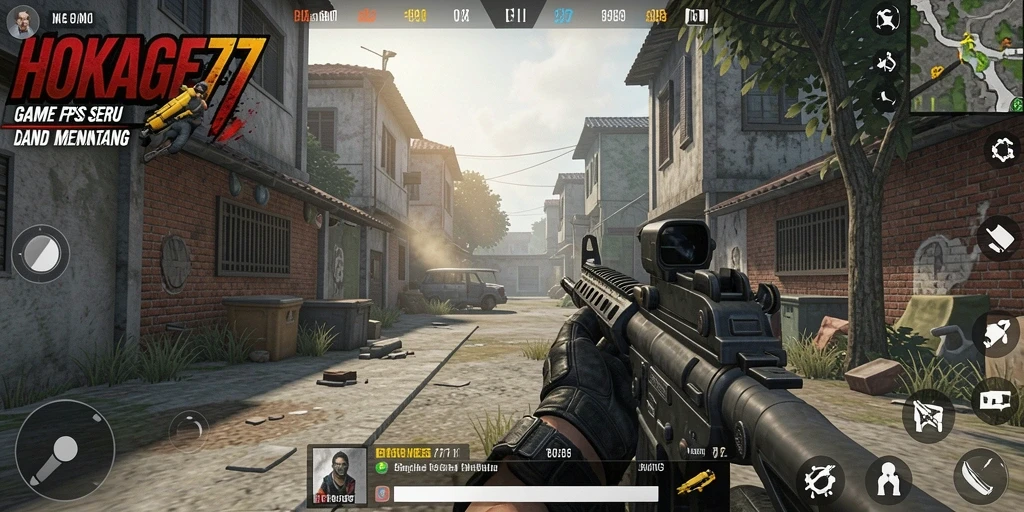 Gameplay HOKAGE77 yang seru dan menantang dalam arena FPS.