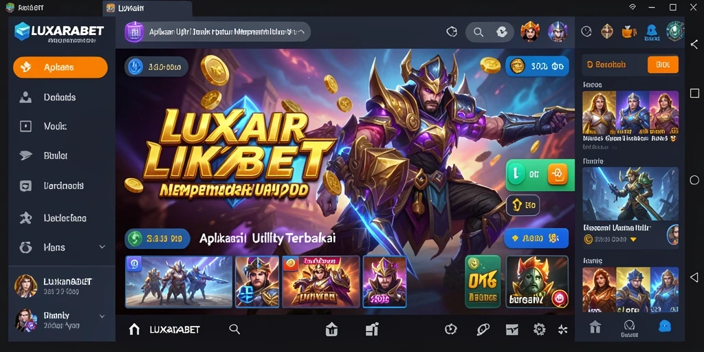 Tampilan antarmuka LUXARABET yang modern dan fungsional.