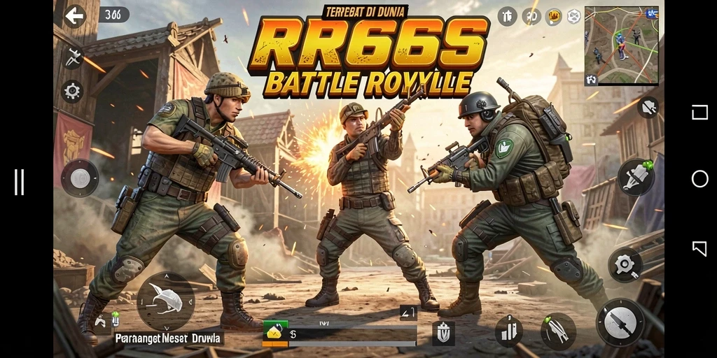 Tangkapan layar yang menampilkan pertempuran intens di RR666.
