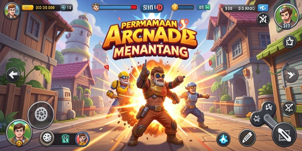Tampilan gameplay seru dan penuh tantangan di SINTE4D.