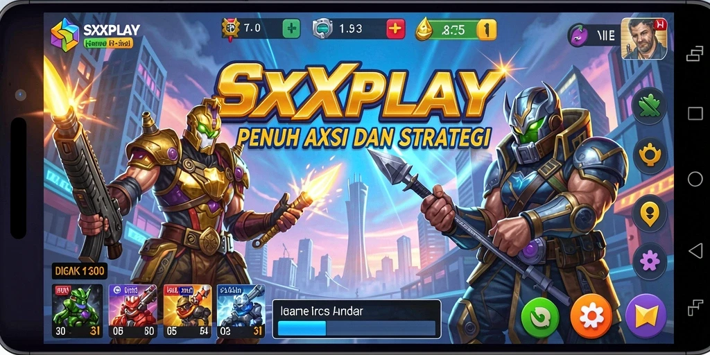 Screenshot utama SXXPLAY menampilkan aksi cepat dan tantangan seru dalam pengalaman bermain arcade.