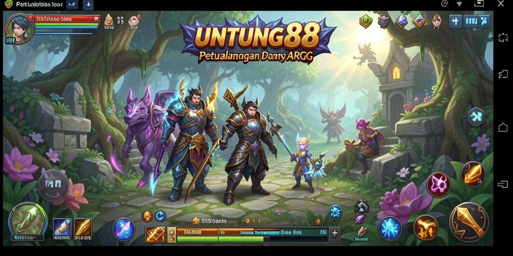 Tampilan gameplay menakjubkan di dalam UNTUNG88 ARPG.