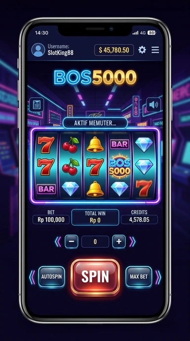 Tampilan antarmuka bos5000 yang ramah pengguna.